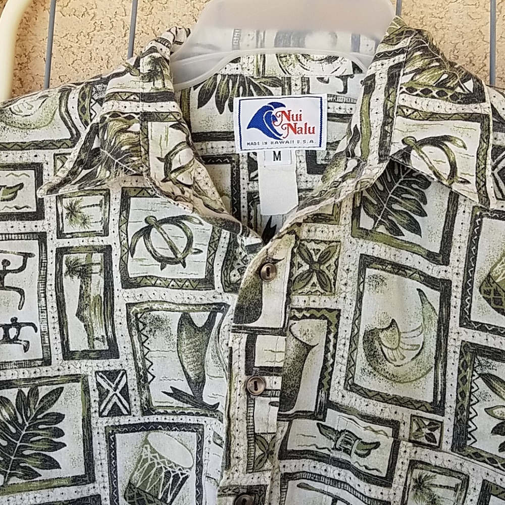 Vtg HAWAIIAN Tribal SHIRT Made in Hawaii Shirt M - Picture 3 of 5